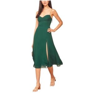 Reformation Juliette Dress Emerald Green Size 2